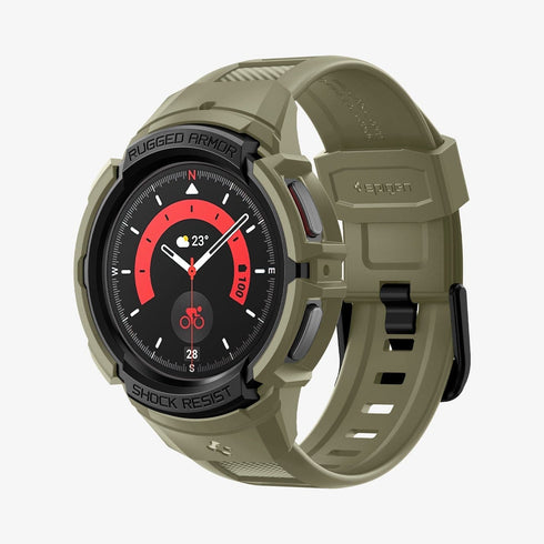 ACS06488 - Galaxy Watch 6 Classic (47mm) Case Rugged Armor Pro in black showing the front